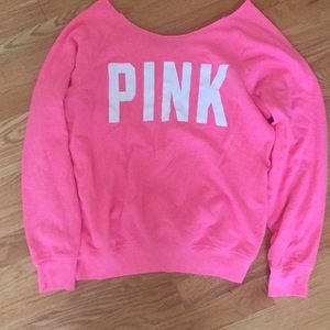 VS Pink Slouchy Crew Sweatshirt
